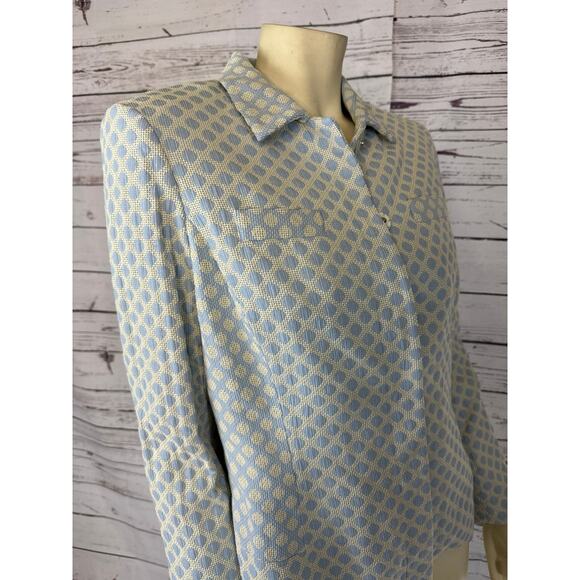 Brooks Brothers Blazer Blue/ Cream Diamond design size 12 - Picture 8 of 12